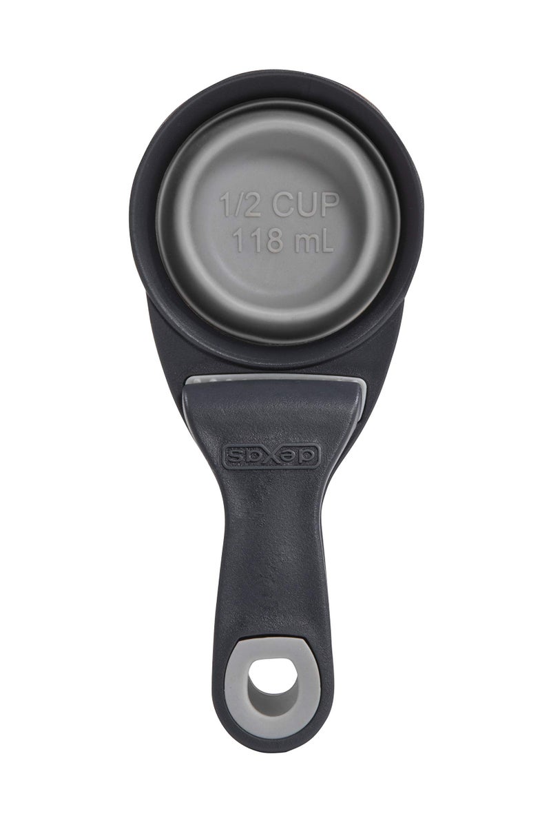 Dexas Pets Collapsible KlipScoop Collapsible Dry Dog Food Scoop and Dog Food Bag Clip, 1/2 Cup Capacity, Light Gray (PW650432429) - Image 3